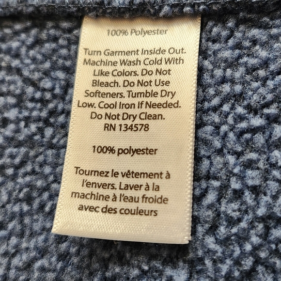 Vineyard Vines Women's Full-zip Fleece Blue Vest Jacket Size Medium - Picture 6 of 7